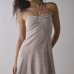 Urban Outfitters Kimchi Blue Gingham Strapless Dress